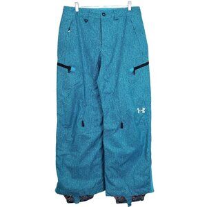 Under Armour Recco Ski Pants Herringbone Snow Winter Blue Womens Size M